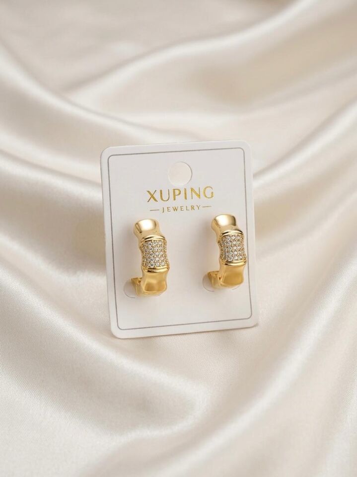 Xuping Taşlı Halka Küpe